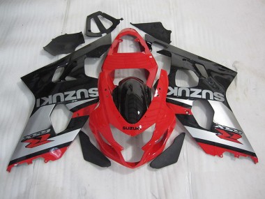 Carenagem Moto GSXR 600 K4 2004-2005 - Vermelho Preto Prata