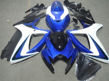 Carenagem Moto GSXR 600 K6 2006-2007 - Azul Branco Preto