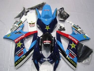 Carenagem Moto GSXR 600 K6 2006-2007 - Azul Branco Rockstar Makita