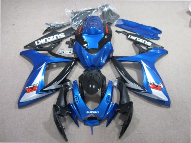 Carenagem Moto GSXR 600 K6 2006-2007 - Azul Preto Branco