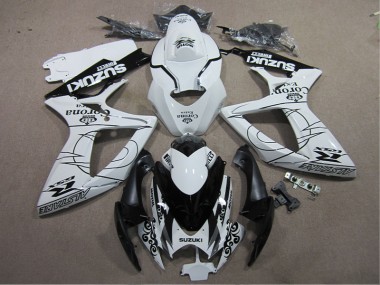 Carenagem Moto GSXR 600 K6 2006-2007 - Branco Preto Corona Extra