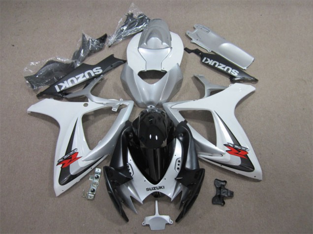 Carenagem Moto GSXR 600 K6 2006-2007 - Preto Branco