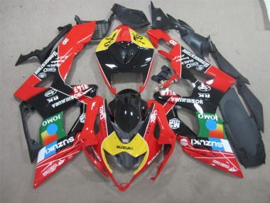 Carenagem Moto GSXR 600 K6 2006-2007 - Preto Vermelho Amarelo Jomo