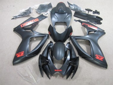 Carenagem Moto GSXR 600 K6 2006-2007 - Preto Vermelho Decalque