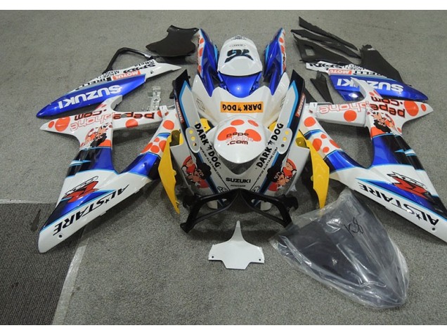 Carenagem Moto GSXR 600 K8 2008-2010 - Branco Azul Dark Dog Carenagem Moto GSXR 600 K8 2008-2010 - Branco Azul Dark Dog