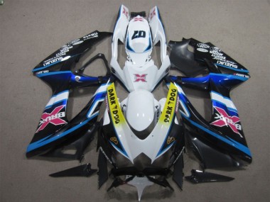 Carenagem Moto GSXR 600 K8 2008-2010 - Branco Dark Dog 07