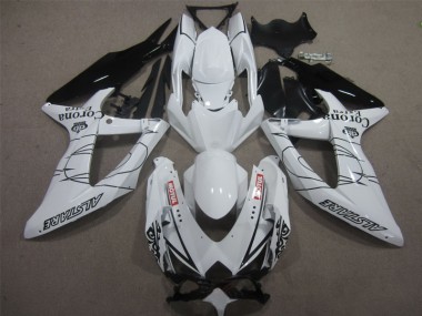 Carenagem Moto GSXR 600 K8 2008-2010 - Branco Preto Corona Extra Motul