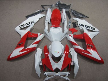 Carenagem Moto GSXR 600 K8 2008-2010 - Branco Vermelho