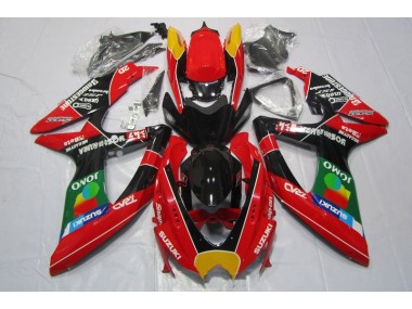 Carenagem Moto GSXR 600 K8 2008-2010 - Vermelho Preto Jomo