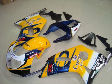Carenagem Moto GSXR 750 K1 K2 K3 2001-2003 - Amarelo Azul Corona Extra Motul