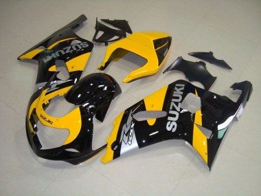 Carenagem Moto GSXR 750 K1 K2 K3 2001-2003 - Amarelo Preto
