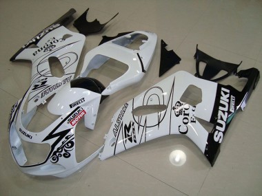 Carenagem Moto GSXR 750 K1 K2 K3 2001-2003 - Branco Alstare Motul