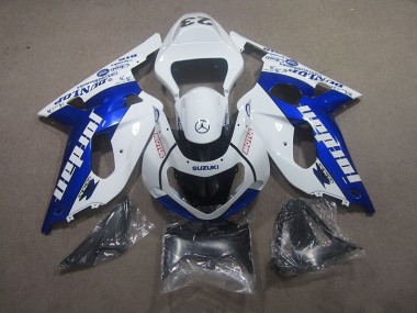 Carenagem Moto GSXR 750 K1 K2 K3 2001-2003 - Branco Azul Motul