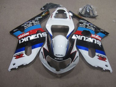 Carenagem Moto GSXR 750 K1 K2 K3 2001-2003 - Branco Azul Vermelho Motul