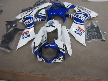Carenagem Moto GSXR 750 K11 2011-2021 - Branco Lucky Strike Motul