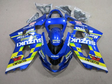 Carenagem Moto GSXR 750 K4 2004-2005 - Azul Telefunica Movistar Motul