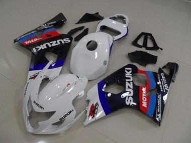 Carenagem Moto GSXR 750 K4 2004-2005 - Branco Azul Motul