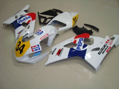 Carenagem Moto GSXR 750 K4 2004-2005 - Branco Azul Pepsi 34