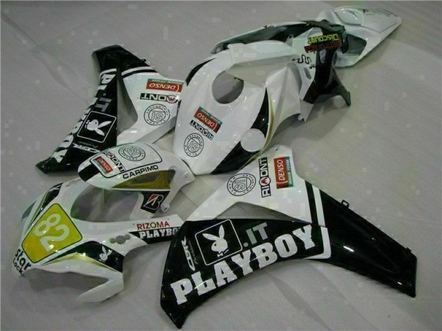 Carenagem Moto & Plástico Moto CBR 1000RR 2008-2011 - Branco Preto Playboy Carenagem Moto & Plástico Moto CBR 1000RR 2008-2011 - Branco Preto Playboy