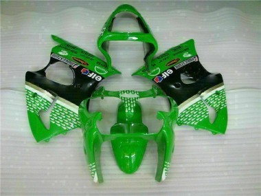 Carenagem Moto & Plástico Moto ZX6R 2000-2002 - Verde Preto