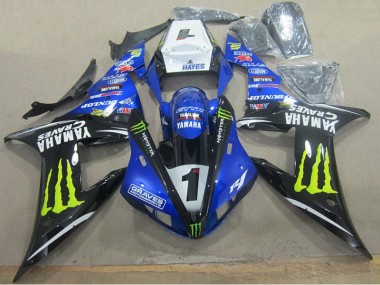 Carenagem Moto R1 2002-2003 - Azul Preto Graves 1