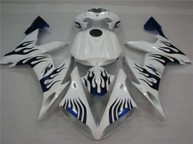 Carenagem Moto R1 2004-2006 - Branco Azul Chama