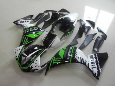 Carenagem Moto R1 2012-2014 - Branco Verde Monster
