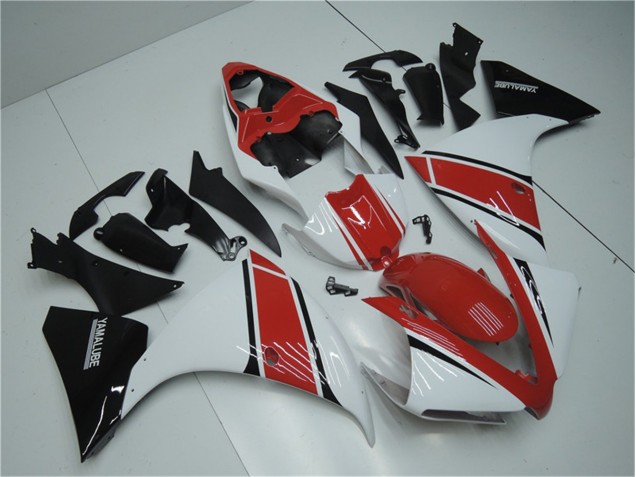 Carenagem Moto R1 2012-2014 - Branco Vermelho Preto