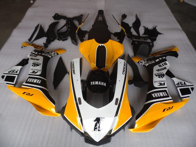 Carenagem Moto R1 2015-2019 - Amarelo Branco Preto Carenagem Moto R1 2015-2019 - Amarelo Branco Preto