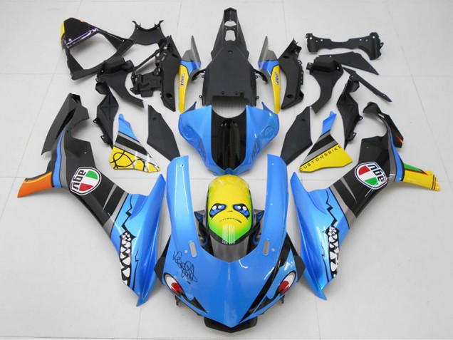 Carenagem Moto R1 2015-2019 - Azul Amarelo Tubarão Carenagem Moto R1 2015-2019 - Azul Amarelo Tubarão