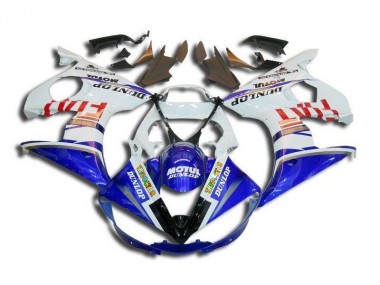 Carenagem Moto R6 2003-2005 - Branco Azul Fiat Motul Dunlop