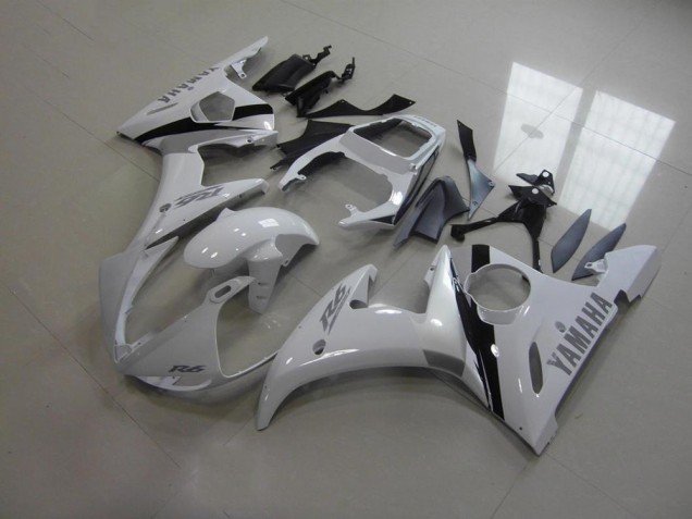 Carenagem Moto R6 2003-2005 - Branco & Cinzento Decalques Carenagem Moto R6 2003-2005 - Branco & Cinzento Decalques