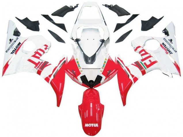 Carenagem Moto R6 2003-2005 - Branco Vermelho Fiat Carenagem Moto R6 2003-2005 - Branco Vermelho Fiat
