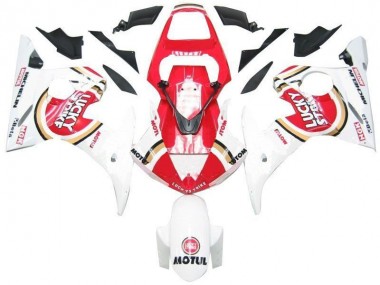 Carenagem Moto R6 2003-2005 - Branco Vermelho Lucky Strike