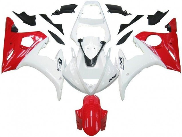 Carenagem Moto R6 2003-2005 - Branco Vermelho