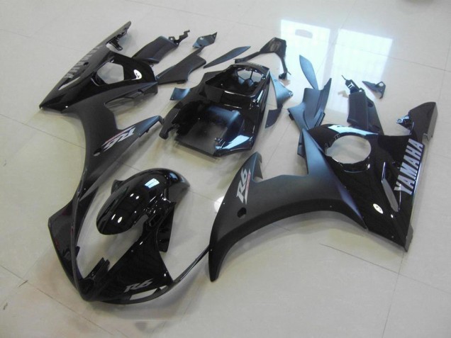 Carenagem Moto R6 2003-2005 - Preto Fosco Preto Brilhante