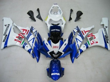 Carenagem Moto R6 2006-2007 - Azul Branco Motul Vermelho Fiat