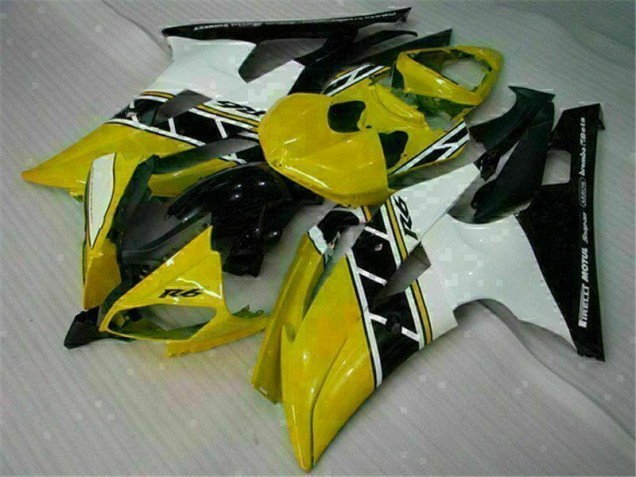 Carenagem Moto R6 2008-2016 - Amarelo Branco Carenagem Moto R6 2008-2016 - Amarelo Branco