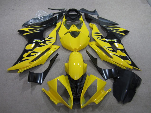 Carenagem Moto R6 2008-2016 - Amarelo Preto Chama