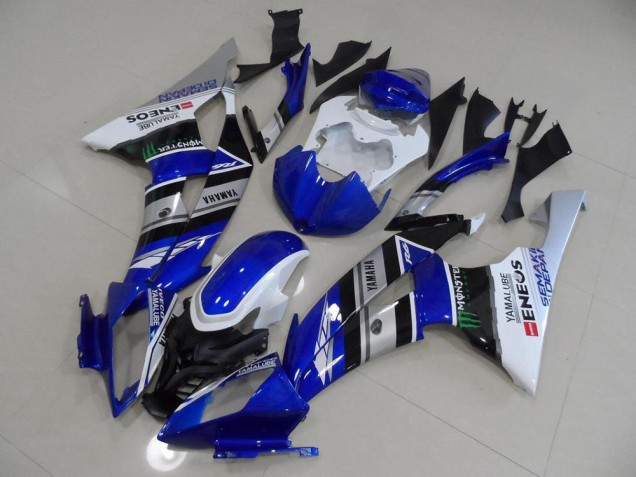 Carenagem Moto R6 2008-2016 - Azul Branco ENEOS