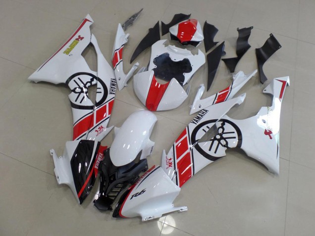 Carenagem Moto R6 2008-2016 - Branco & Grande Yamaha Logo Carenagem Moto R6 2008-2016 - Branco & Grande Yamaha Logo