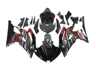 Carenagem Moto R6 2008-2016 - Cinzento Vermelho Tubarão