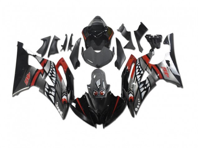 Carenagem Moto R6 2008-2016 - Cinzento Vermelho Tubarão Carenagem Moto R6 2008-2016 - Cinzento Vermelho Tubarão