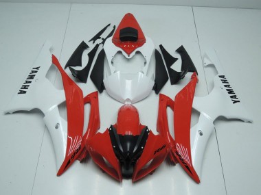 Carenagem Moto R6 2008-2016 - Vermelho & Branco Pérola