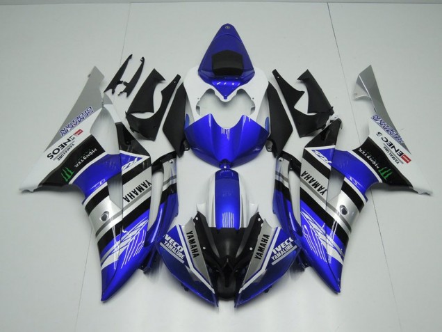 Carenagem Moto R6 2017-2023 - Azul Branco ENEOS Monster Carenagem Moto R6 2017-2023 - Azul Branco ENEOS Monster