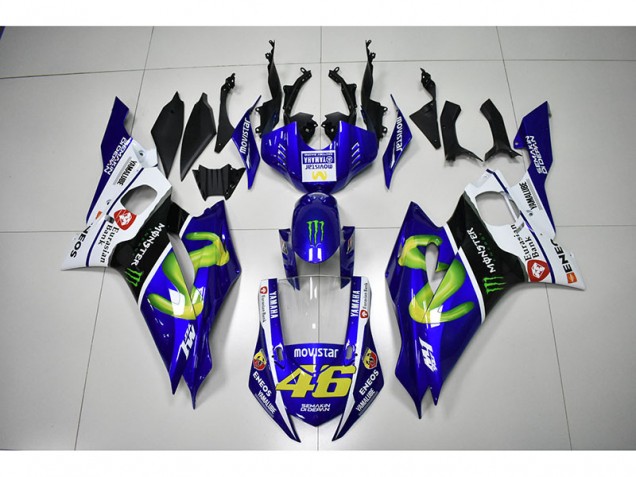Carenagem Moto R6 2017-2023 - Monster Azul Movistar 46 Carenagem Moto R6 2017-2023 - Monster Azul Movistar 46