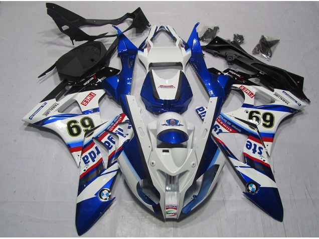 Carenagem Moto S1000RR 2009-2014 - Branco Azul Sterilgarda 69 Carenagem Moto S1000RR 2009-2014 - Branco Azul Sterilgarda 69