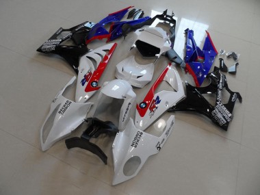 Carenagem Moto S1000RR 2009-2014 - Branco Azul Vermelho Becker Carbon