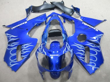 Carenagem Moto ZX12R 2000-2001 - Azul Branco Chama