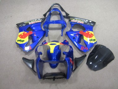 Carenagem Moto ZX6R 2000-2002 - Azul Red Bull Ninja